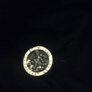 Men's stainless steel St Michael  protection ring size 10